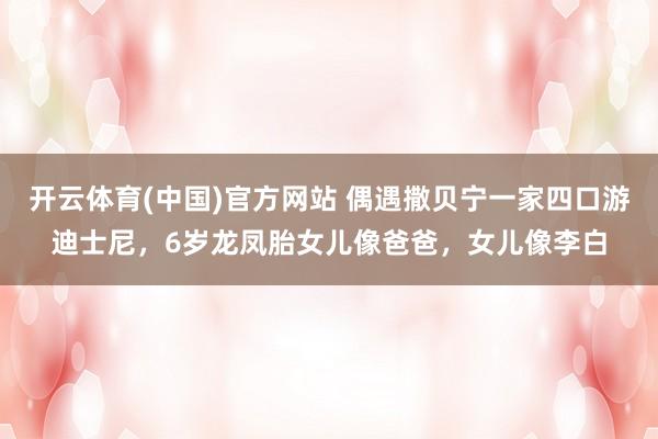 开云体育(中国)官方网站 偶遇撒贝宁一家四口游迪士尼，6岁龙凤胎女儿像爸爸，女儿像李白