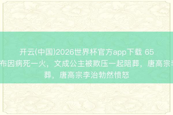 开云(中国)2026世界杯官方app下载 650年，松赞干布因病死一火，文成公主被欺压一起陪葬，唐高宗李治勃然愤怒