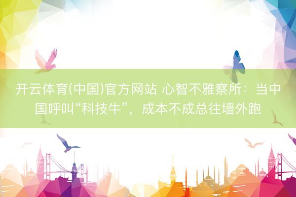 开云体育(中国)官方网站 心智不雅察所：当中国呼叫“科技牛”，成本不成总往墙外跑