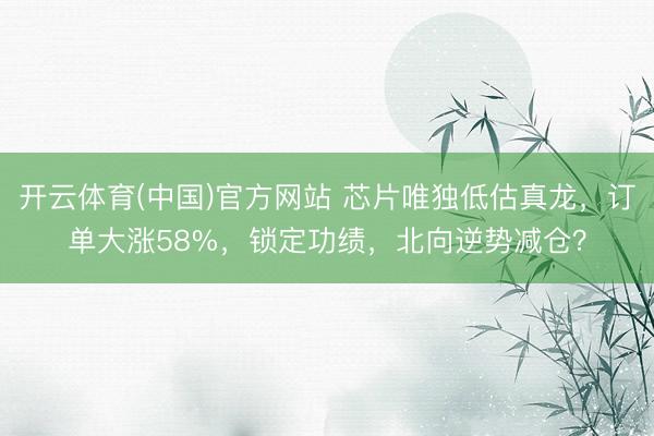 开云体育(中国)官方网站 芯片唯独低估真龙，订单大涨58%，锁定功绩，北向逆势减仓？